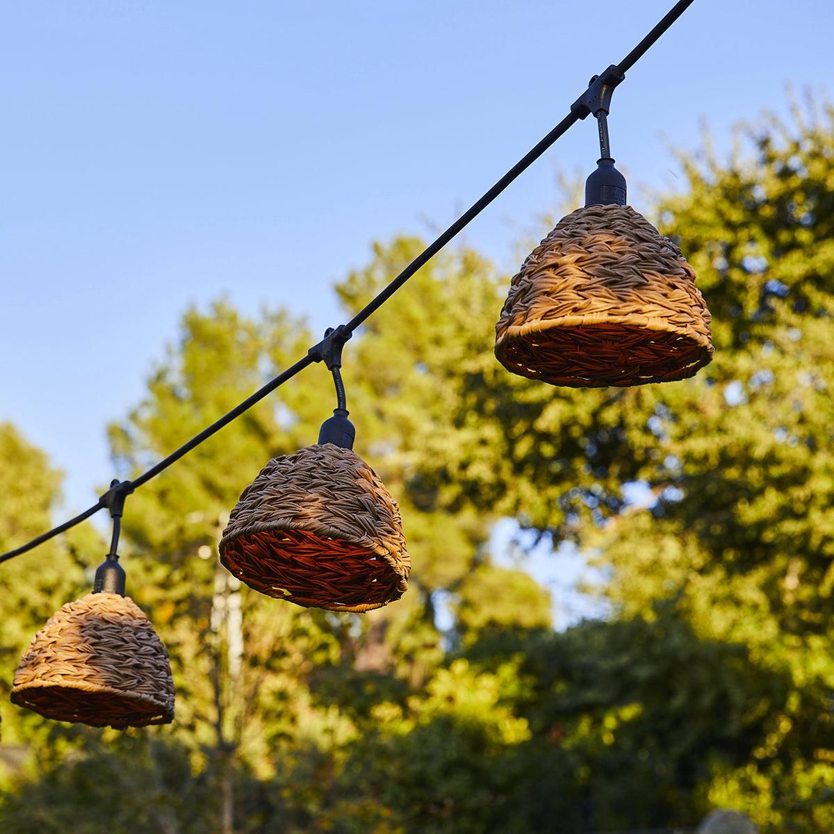 Lumisky Guirlande lumineuse raccordable MELLOW Marron Poly rotin 6m