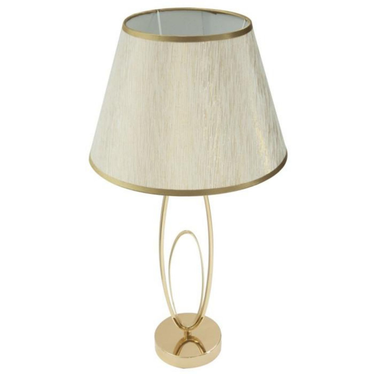 Paris Prix Lampe à Poser en Métal  Flush  58cm Crème & Or