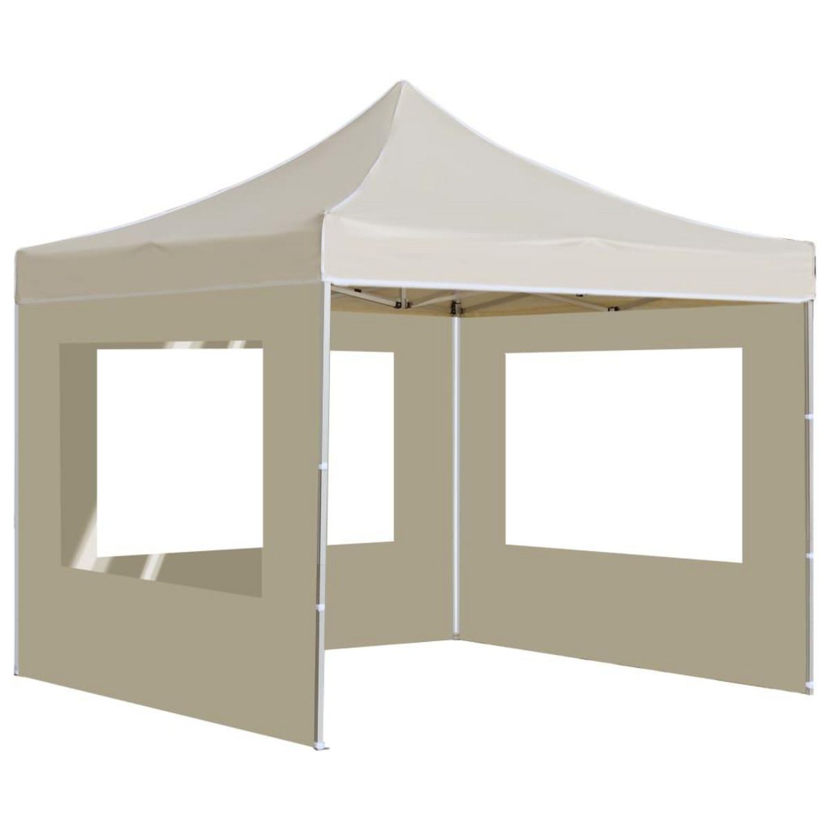 VIDAXL Tente de reception pliable avec parois Aluminium 2x2 m Creme