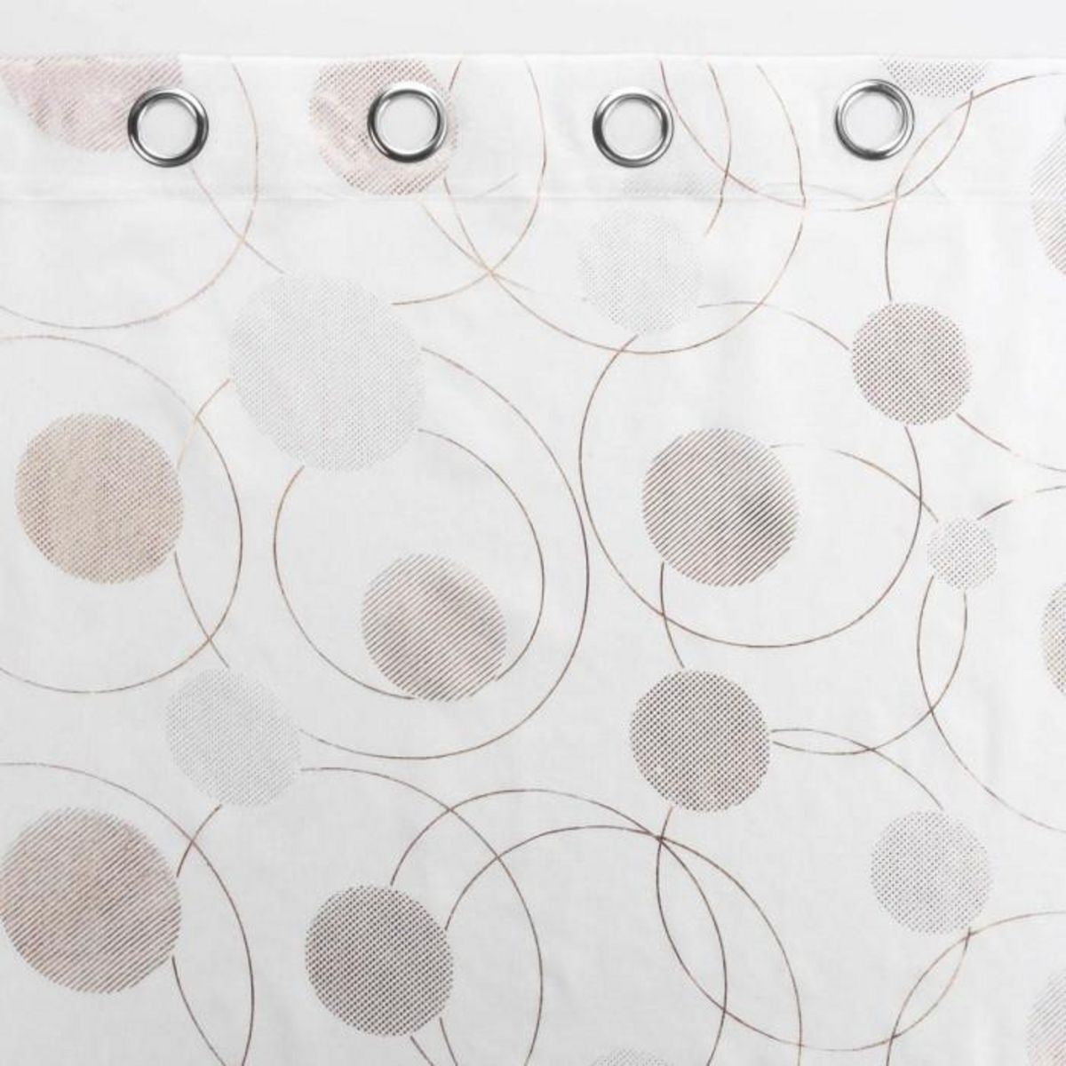 Paris Prix Rideau Voilage à Œillets Imprimé Métallisé  Oliane  140x240cm Blanc