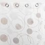 Voir la diapositive 3 : Paris Prix Rideau Voilage à Œillets Imprimé Métallisé  Oliane  140x240cm Blanc