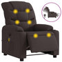 Voir la diapositive 2 : VIDAXL Fauteuil de massage inclinable electrique Marron fonce Tissu