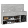 Voir la diapositive 4 : VIDAXL Banc a chaussures Gris beton 105x30x45 cm Bois d'ingenierie