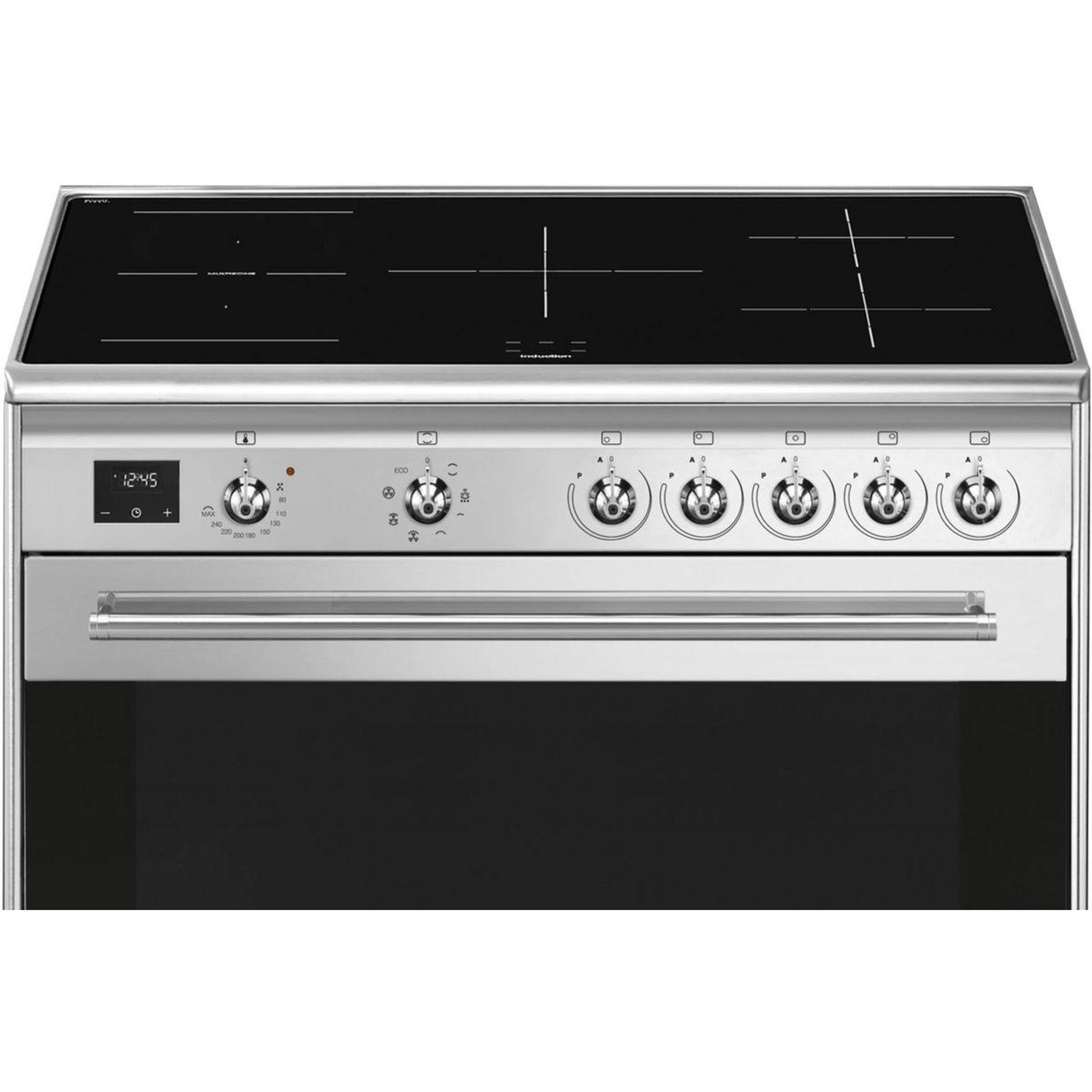 Voir la diapositive 4 : SMEG Piano de cuisson induction SCB95CIX