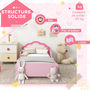 Voir la diapositive 6 : HOMCOM Lit enfant design girly motif nuage - sommier à lattes inclus - MDF contreplaqué rose blanc