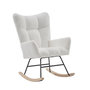 Voir la diapositive 1 : MERAX Fauteuil à Bascule Chaise à Bascule Rocking Chair Fauteuil Relax Teddy Blanc