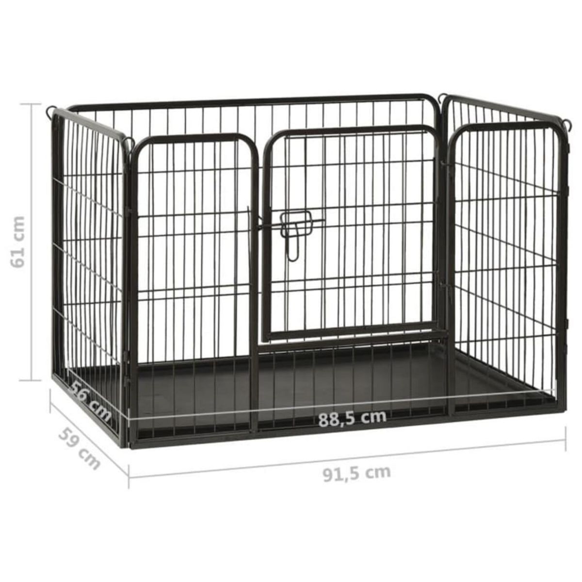 VIDAXL Parc pour chiots Acier 91,5x59x61 cm