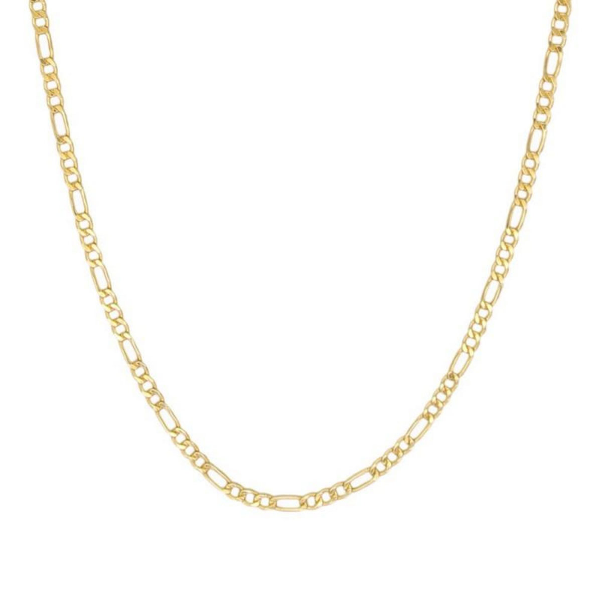 L'ATELIER D'AZUR Collier / Chaîne Or Jaune Maille Figaro Alternée 1+3 - 60cm