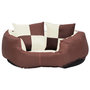 Voir la diapositive 3 : VIDAXL Coussin reversible lavable de chien Marron et creme 65x50x20 cm