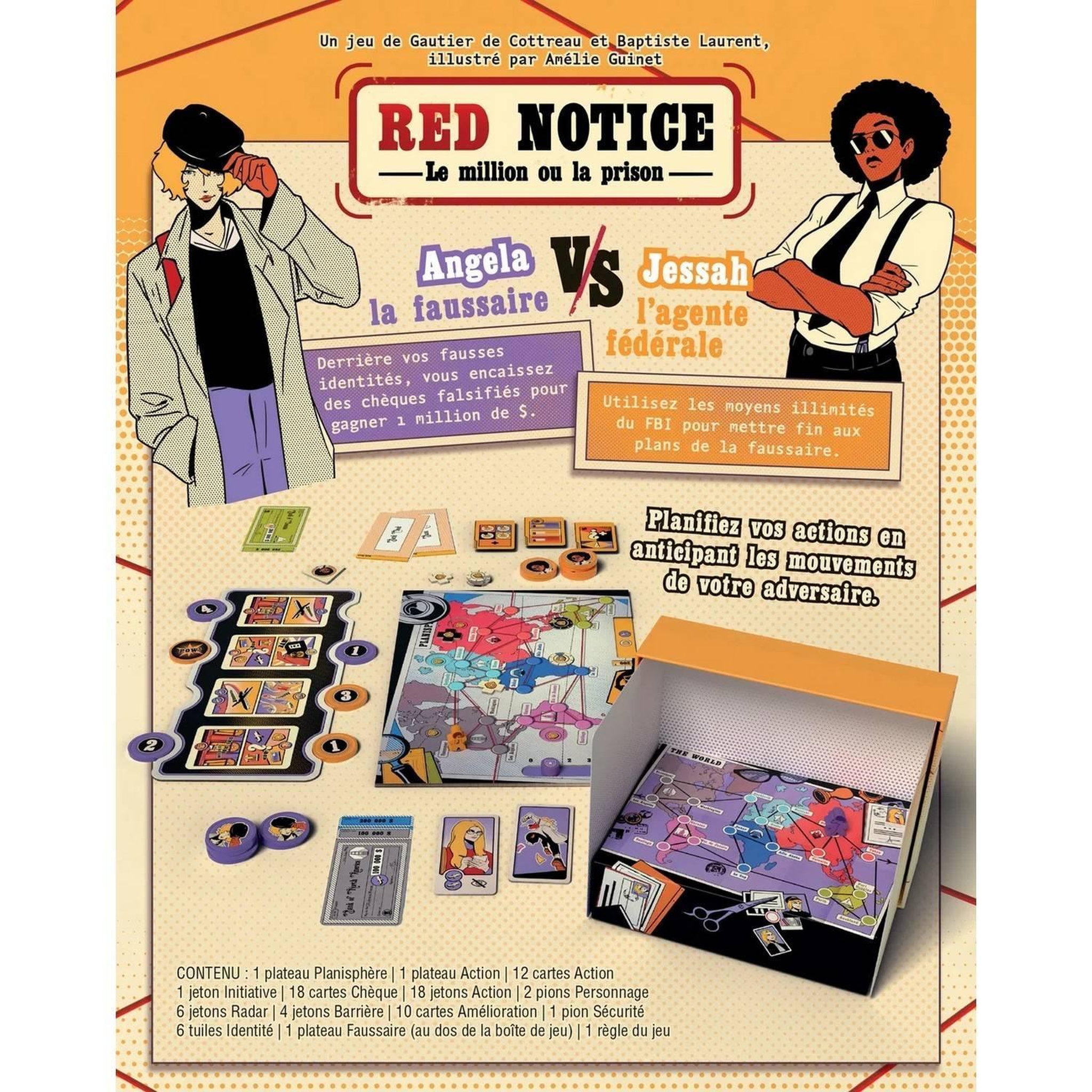 Voir la diapositive 6 : Catch Up Games Red Notice - Jeu de bluff pour 2 joueurs