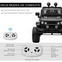 Voir la diapositive 4 : HOMCOM Voiture 4x4 électrique enfant 2 moteurs 35 W 5 Km/h max. télécommande incluse effets lumineux sonores noir