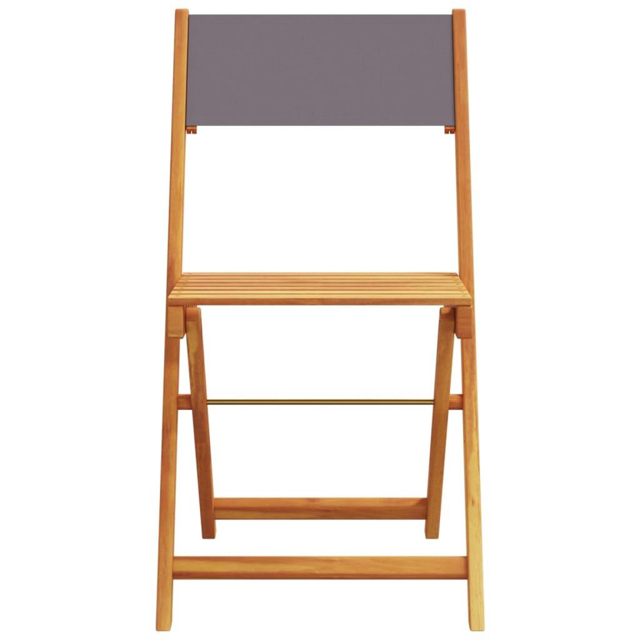 Voir la diapositive 4 : VIDAXL Ensemble de bistro 3 pcs anthracite tissu et bois massif