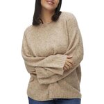 Vero Moda Pull en Maille  Femme Vero Moda Curve Cingrid. Coloris disponibles : Beige