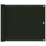 VIDAXL Ecran de balcon Vert fonce 75x600 cm PEHD