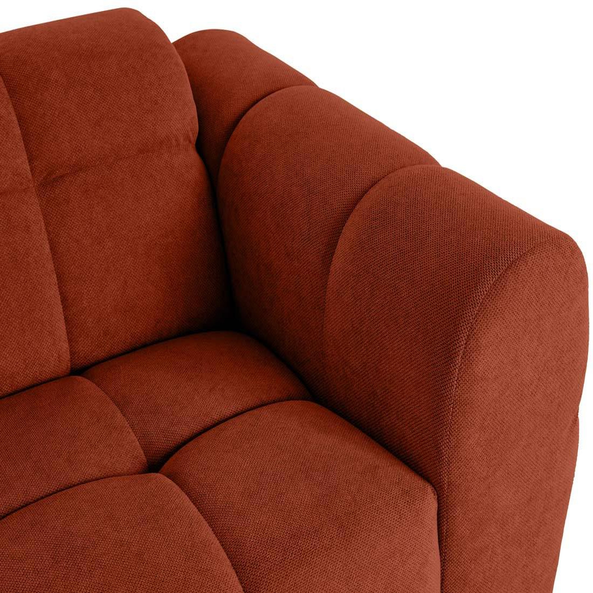 Voir la diapositive 6 : BEST MOBILIER Ray - canapé droit 2 places en tissu texturé