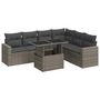 Voir la diapositive 2 : VIDAXL Salon de jardin avec coussins 7 pcs gris resine tressee