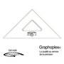 Graphoplex Equerre 45° 3 bords anti-taches 13 cm