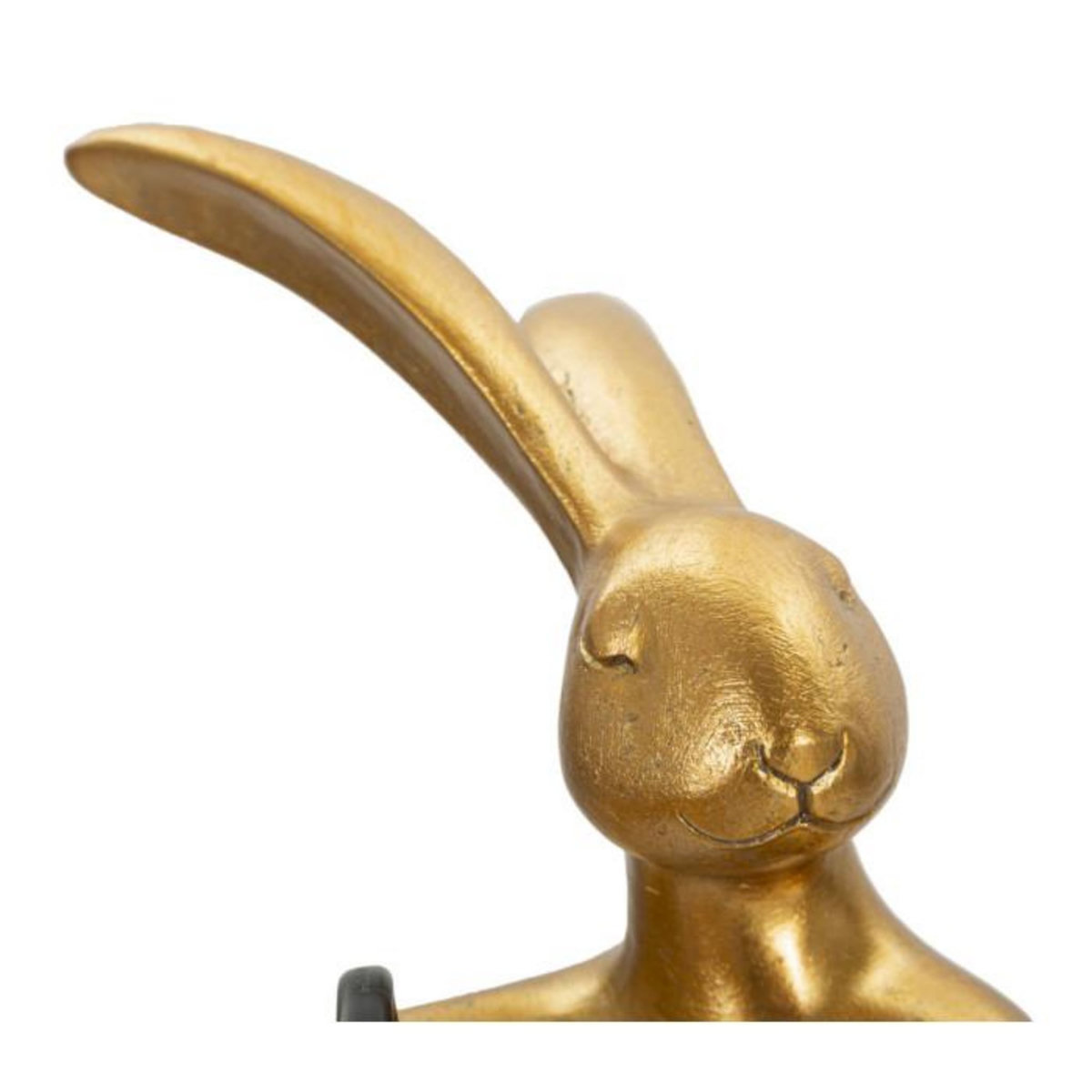 Paris Prix Lampe à Poser en Résine  Lapin  47cm Or & Blanc