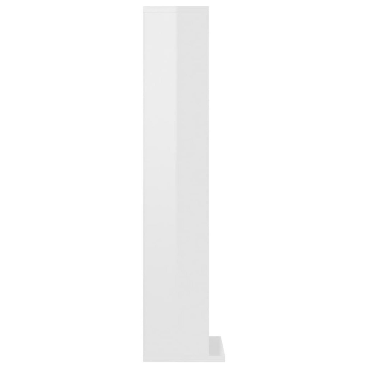 VIDAXL Armoire a CD Blanc brillant 21x20x88 cm Bois d'ingenierie