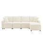 Voir la diapositive 1 : MERAX Canapé d'angle réversible fixe 4 places tissu coffre de rangement