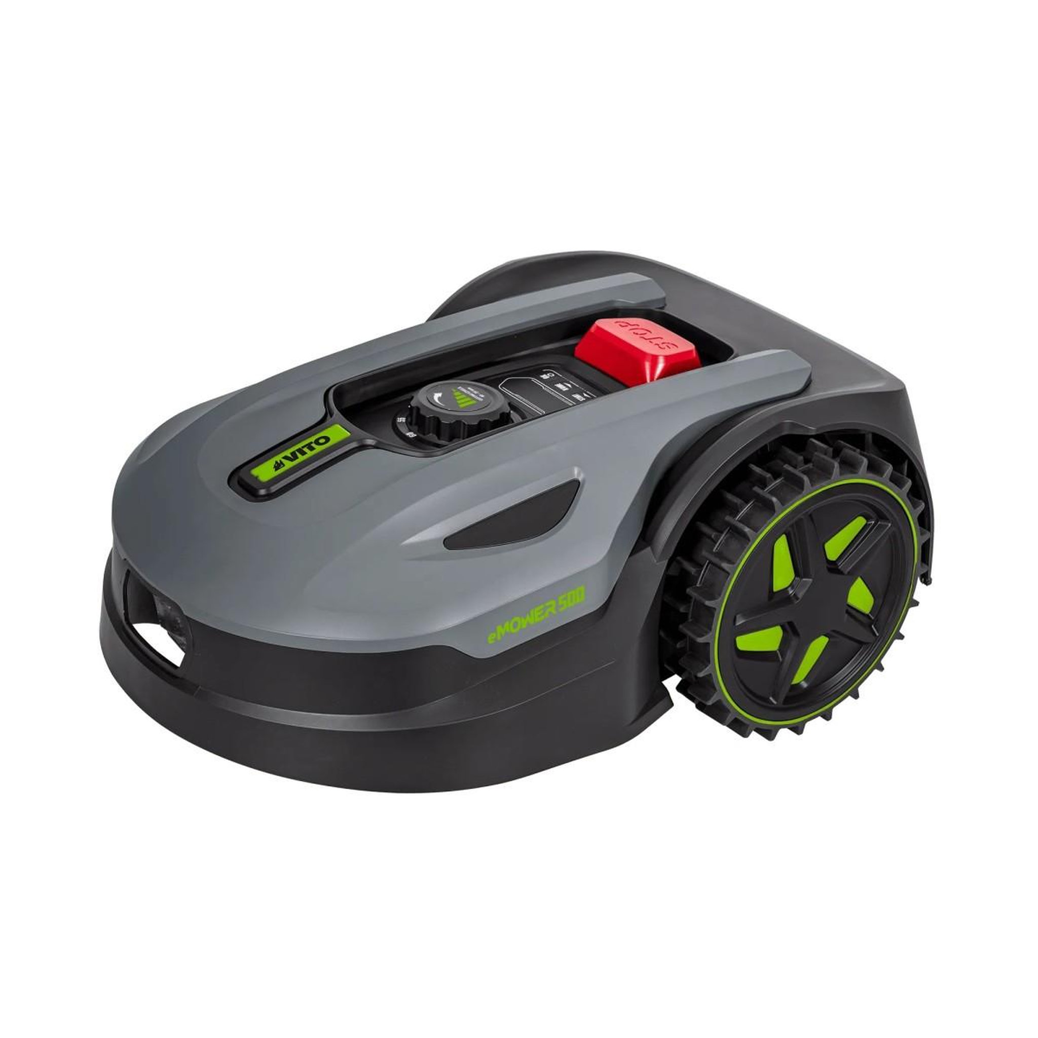 Voir la diapositive 3 : VITO Robot tondeuse sans fil 500m2 brushless 3 lames coupe 180mm retour station automatique mulching vito