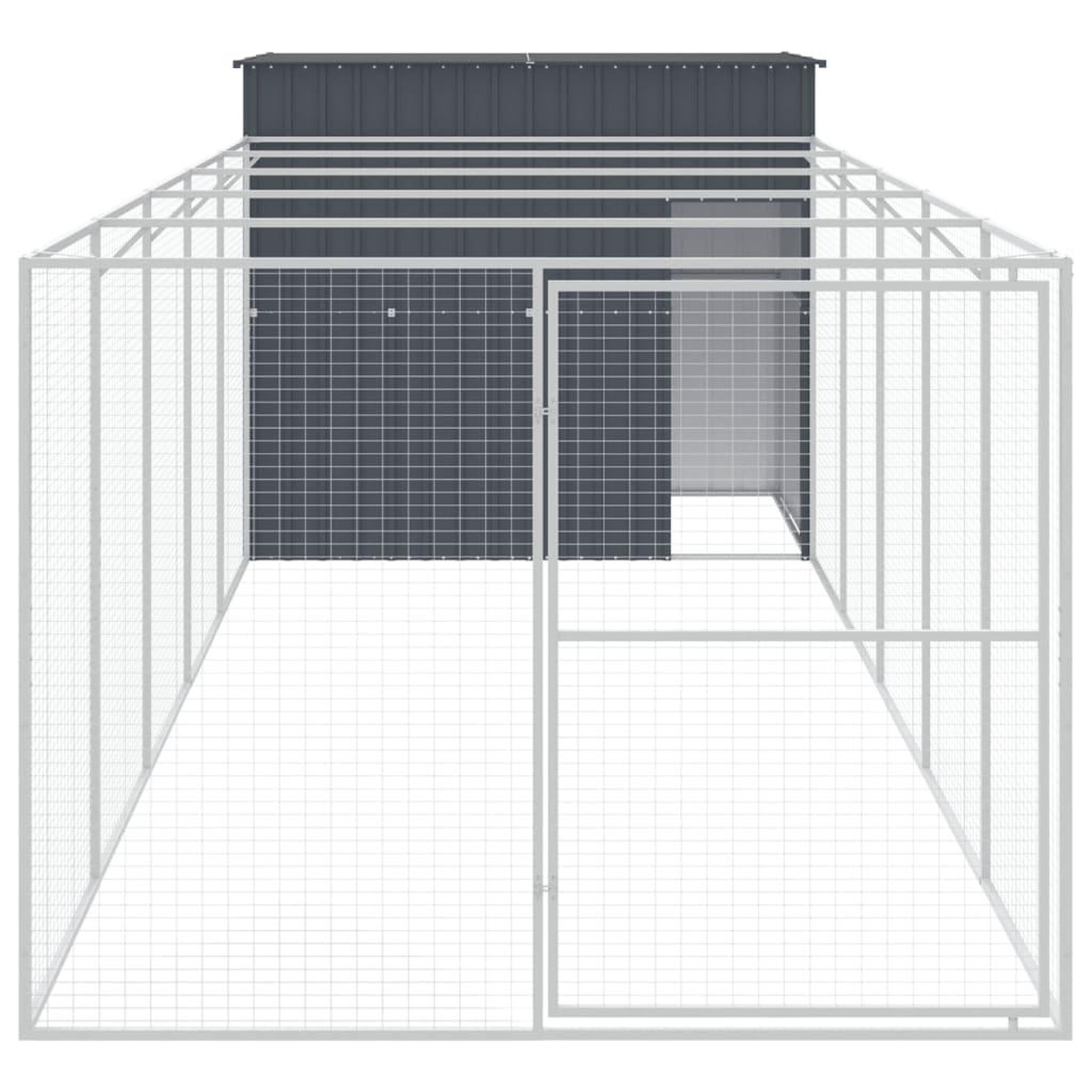 Voir la diapositive 3 : VIDAXL Niche pour chien avec cour anthracite 214x661x181 cm