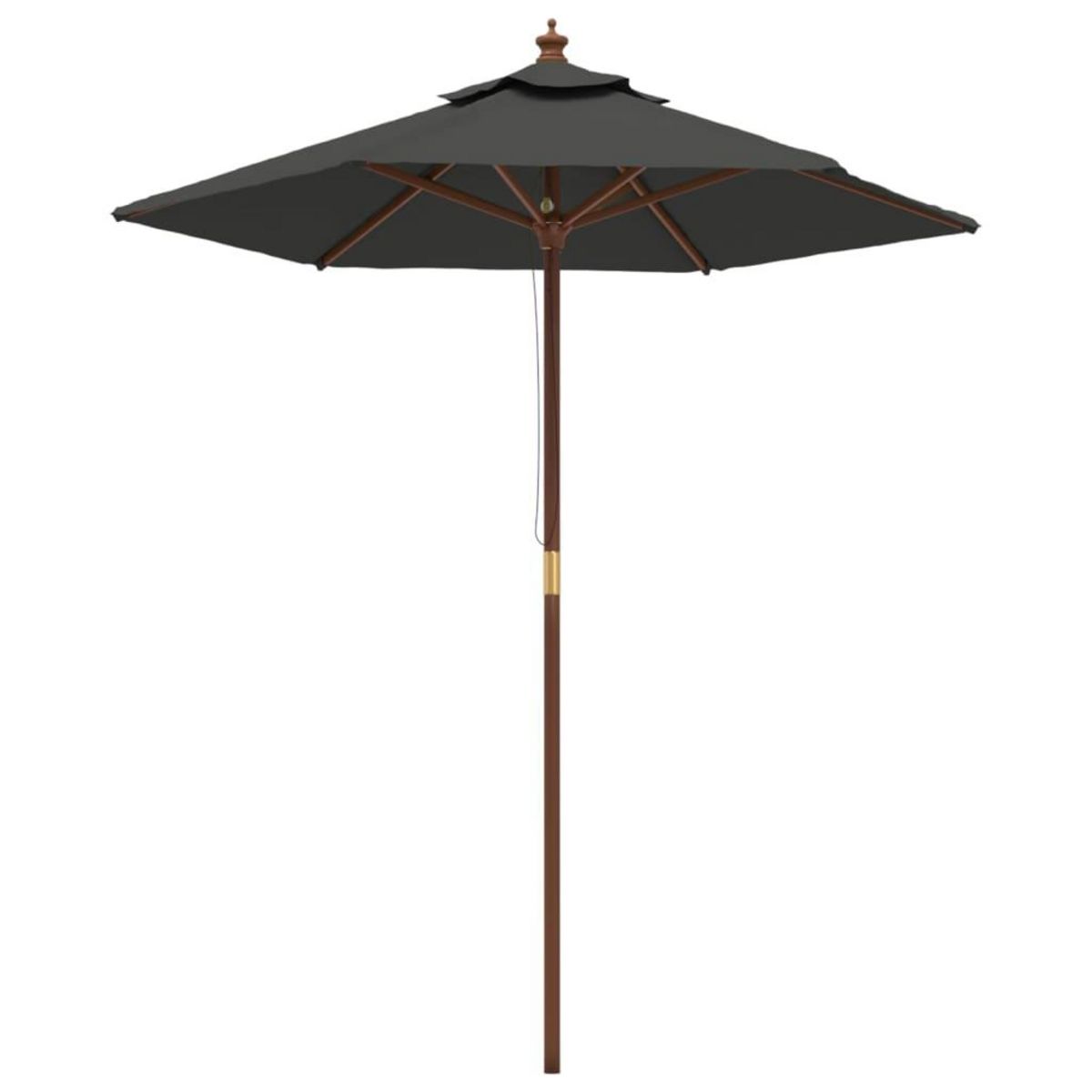 VIDAXL Parasol de jardin avec mat en bois anthracite 196x231 cm