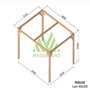 Voir la diapositive 3 : JARDIDECO Pergola en bois lamellé-collé Caen 400 x 300 cm - Maderland