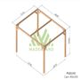 Voir la diapositive 3 : JARDIDECO Pergola en bois lamellé-collé Caen 400 x 300 cm - Maderland