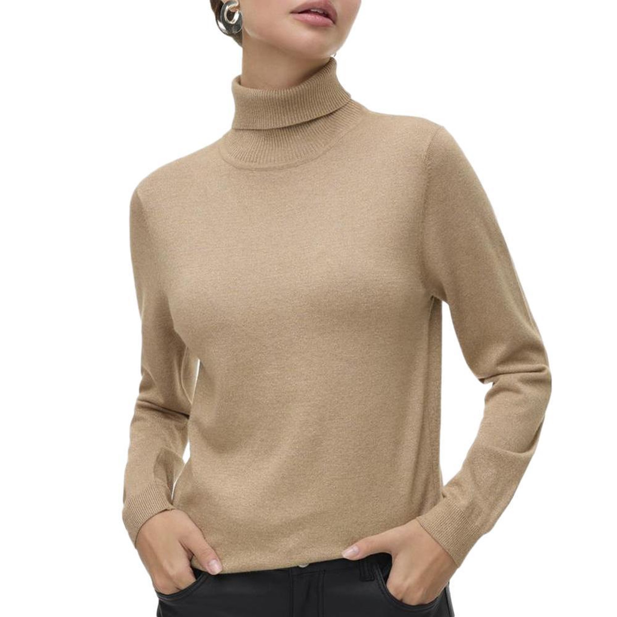 Vero Moda Pull Beige Femme Vero Moda Happyglitter. Coloris disponibles : Beige