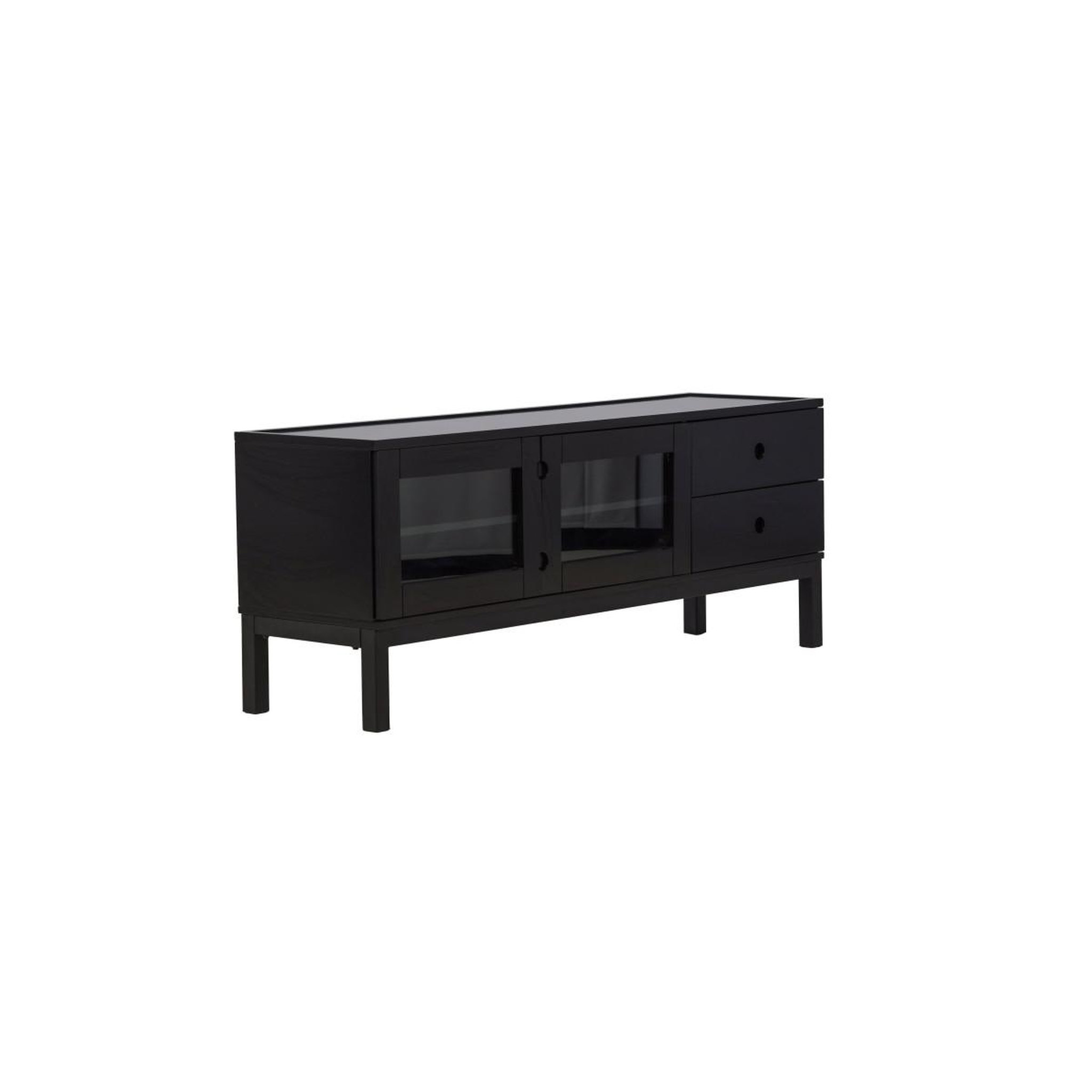 Voir la diapositive 2 : Paris Prix Meuble tv 2 portes & 2 tiroirs  alcoa  150cm noir