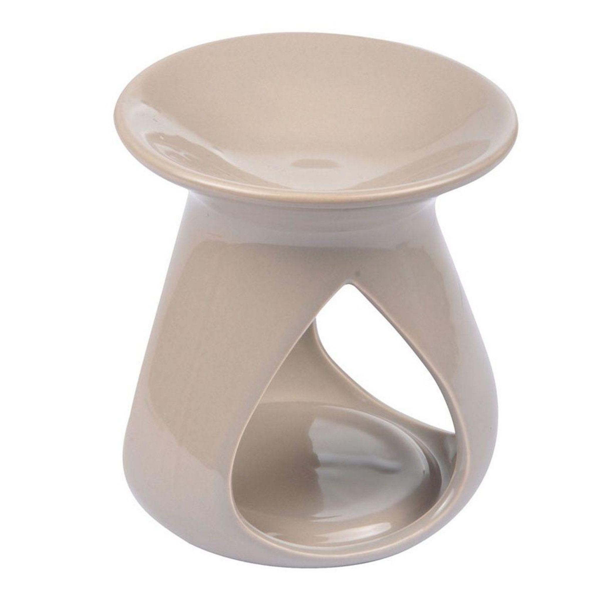 HOMEA Brûle parfum en céramique  triptyque  10cm taupe