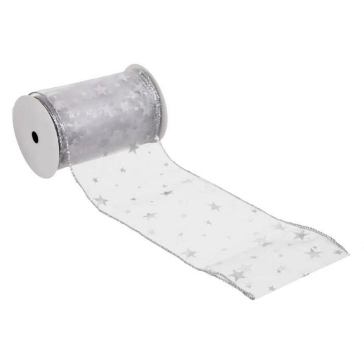 ATMOSPHERA Guirlande de Noël Ruban  Douceur  12x500cm Argent