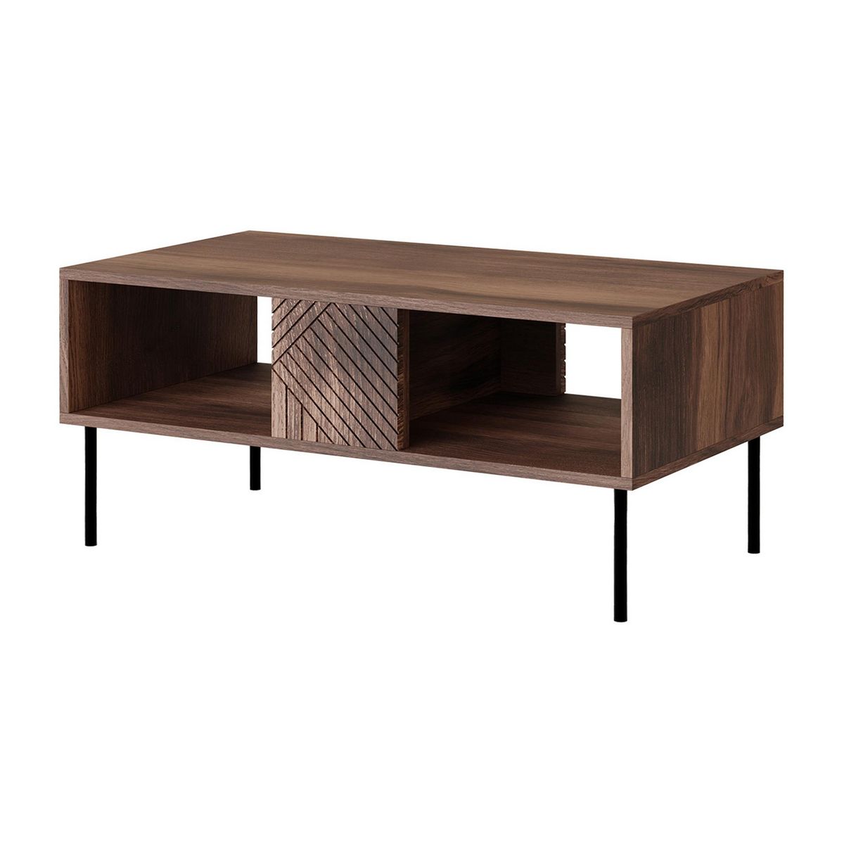 BEST MOBILIER Salvador - table basse - effet bois - 2 niches - 100 cm