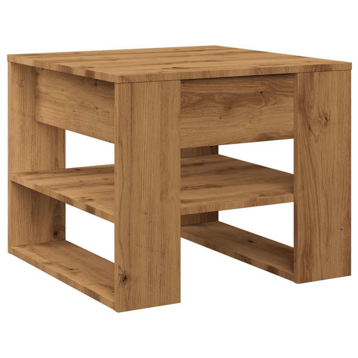 VIDAXL Table basse chene artisanal 55,5x55x45 cm bois d'ingenierie