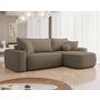 Voir la diapositive 1 : BEST MOBILIER Enma - canapé d'angle réversible 4 places convertible avec coffre en tissu texturé