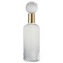 Voir la diapositive 1 : Paris Prix Bouteille Design en Verre  Relief  37cm Transparent & Or