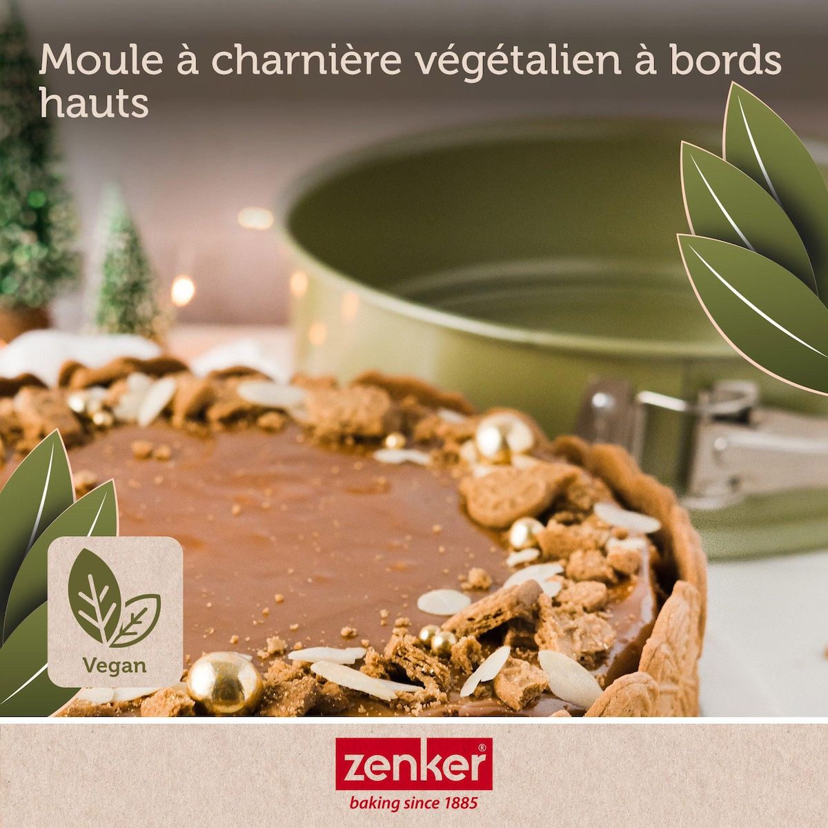 ZENKER Set pâtisserie avec moule à manqué 26 cm revêtement cire de carnauba, 2 bols à mixer, verre mesureur et spatule Zenker