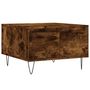 Voir la diapositive 2 : VIDAXL Table basse chene fume 55x55x36,5 cm bois d'ingenierie