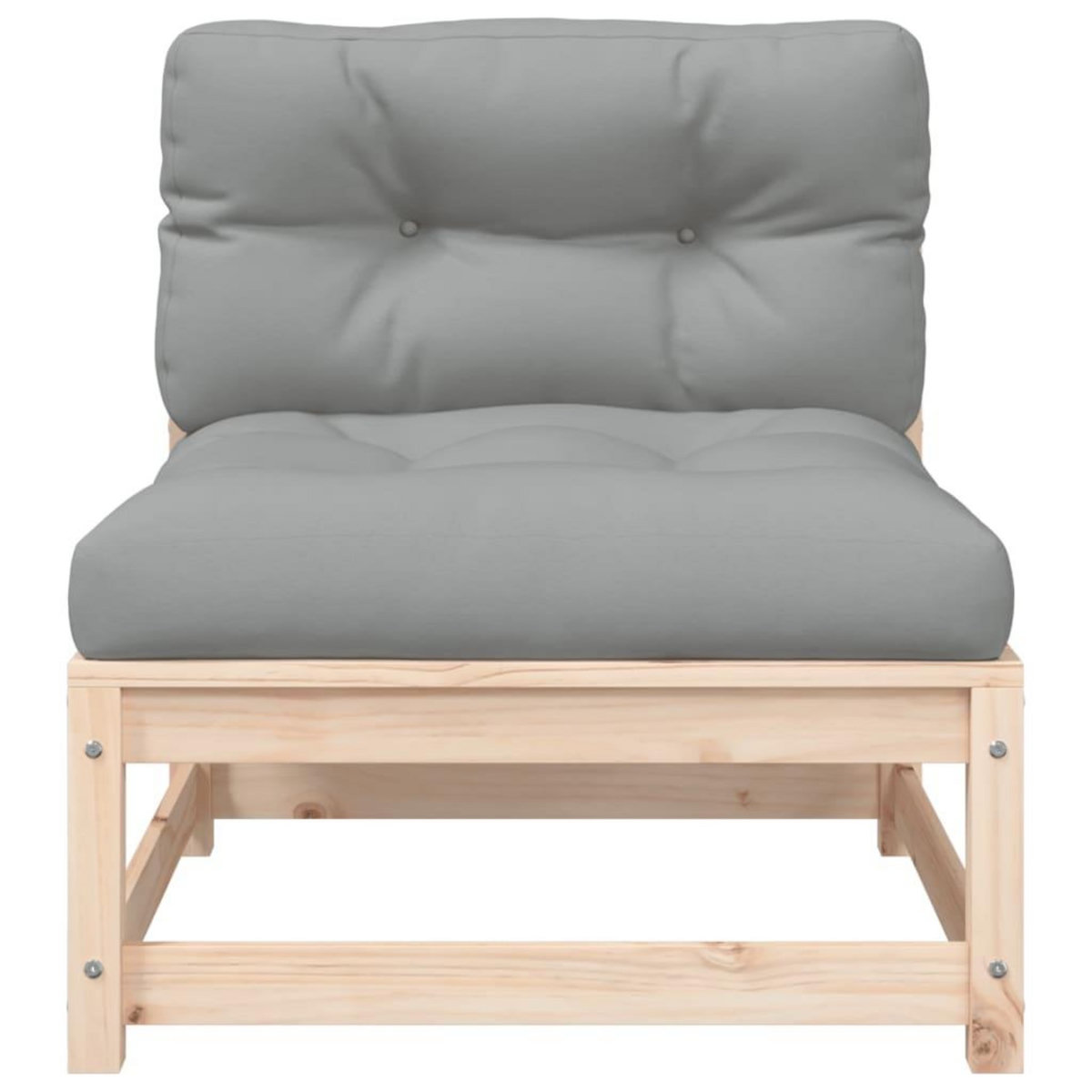 VIDAXL Canape de jardin sans accoudoirs et coussins bois massif de pin