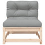Voir la diapositive 5 : VIDAXL Canape de jardin sans accoudoirs et coussins bois massif de pin