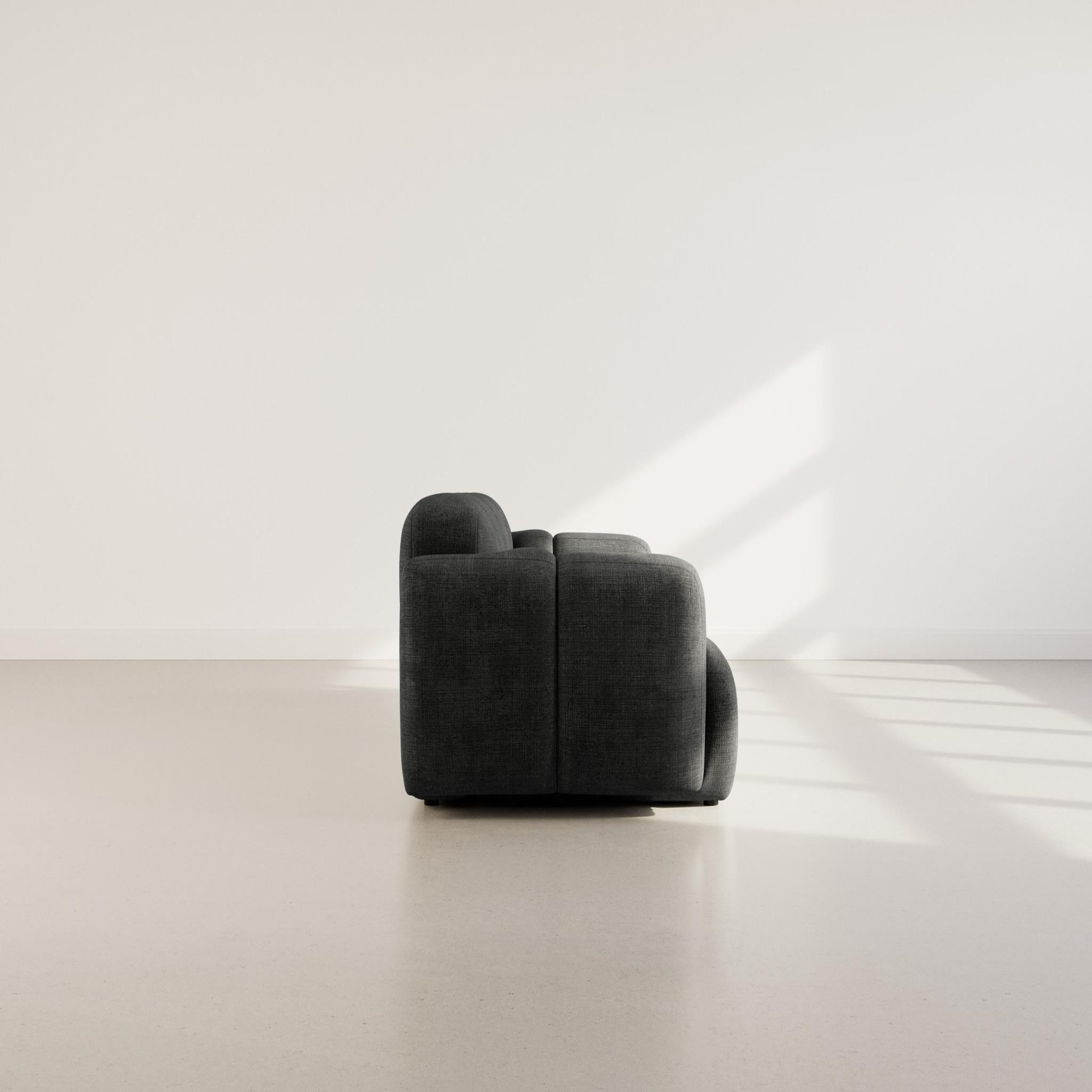 Voir la diapositive 6 : BEST MOBILIER Grace - canapé modulable 2 places en velours texturé