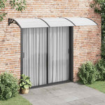 VIDAXL Auvent de porte Noir et transparent 300x75 cm Polycarbonate