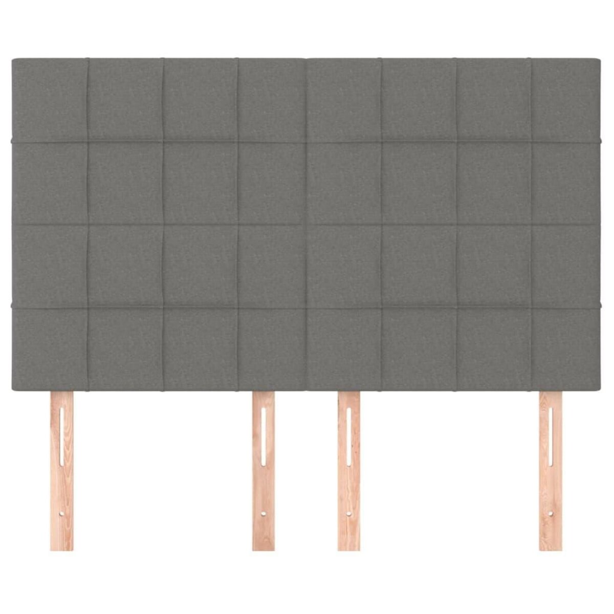 VIDAXL Tetes de lit 4 pcs Gris fonce 72x5x78/88 cm Tissu