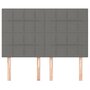Voir la diapositive 3 : VIDAXL Tetes de lit 4 pcs Gris fonce 72x5x78/88 cm Tissu