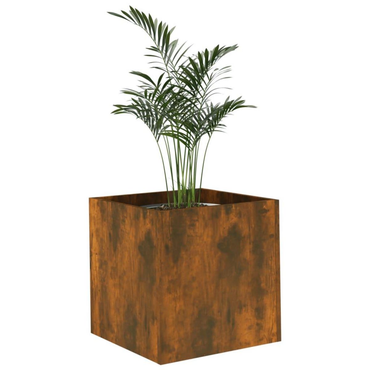VIDAXL Jardiniere Chene fume 40x40x40 cm Bois d'ingenierie