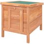 Voir la diapositive 4 : PAWHUT Clapier de sol niche enclos pour lapin porte rampe verrouillable 2 en 1 toit ouvrant bitumé bois sapin pré-huilé
