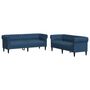 Voir la diapositive 2 : VIDAXL Ensemble de canapes 2 pcs bleu tissu