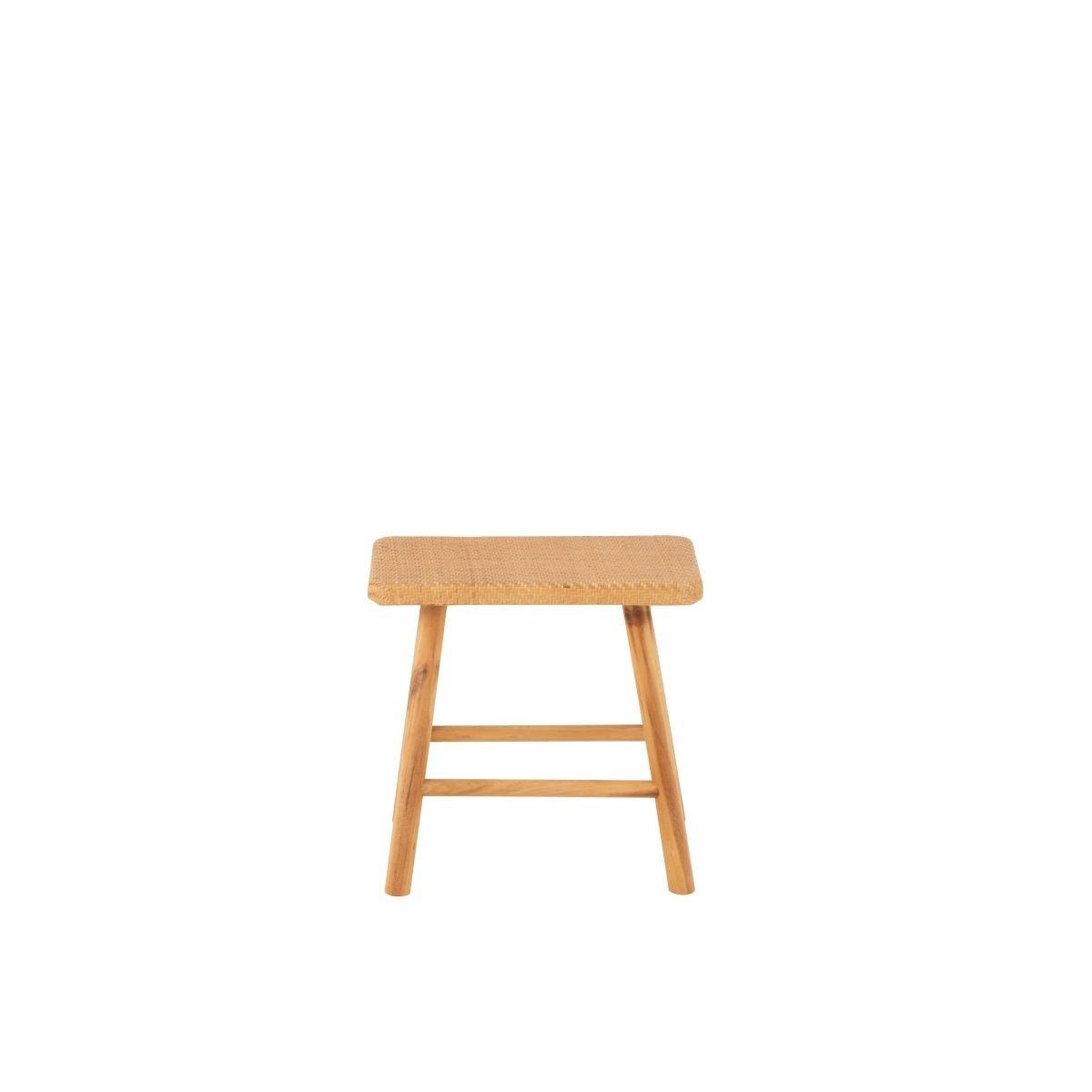 Voir la diapositive 2 : J-LINE Tabouret cannage en rotin  malinda  46cm naturel