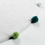 Voir la diapositive 2 : Paris Prix Tapis Rond Enfant  Pompomparty  90cm Blanc & Vert
